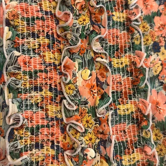 Sezane Floral Ruffle Blouse - Picture 4 of 7